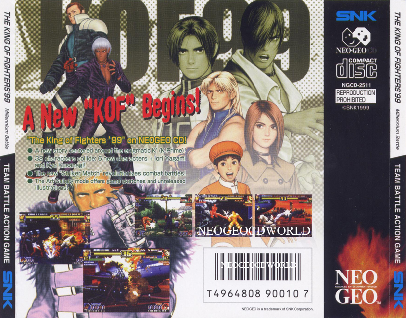 Buy The King of Fighters '99 SNK Neo Geo AES Video Games on the
